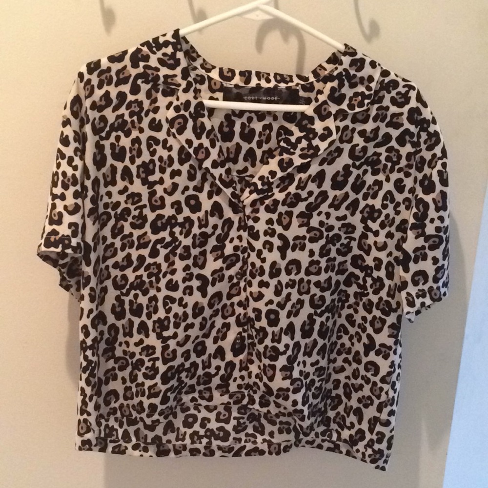 Cheetah print blouse